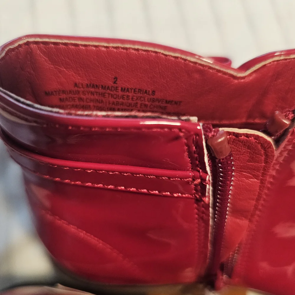 Gymboree Girls Glossy Red Ankle Booties - Picture 4 of 5